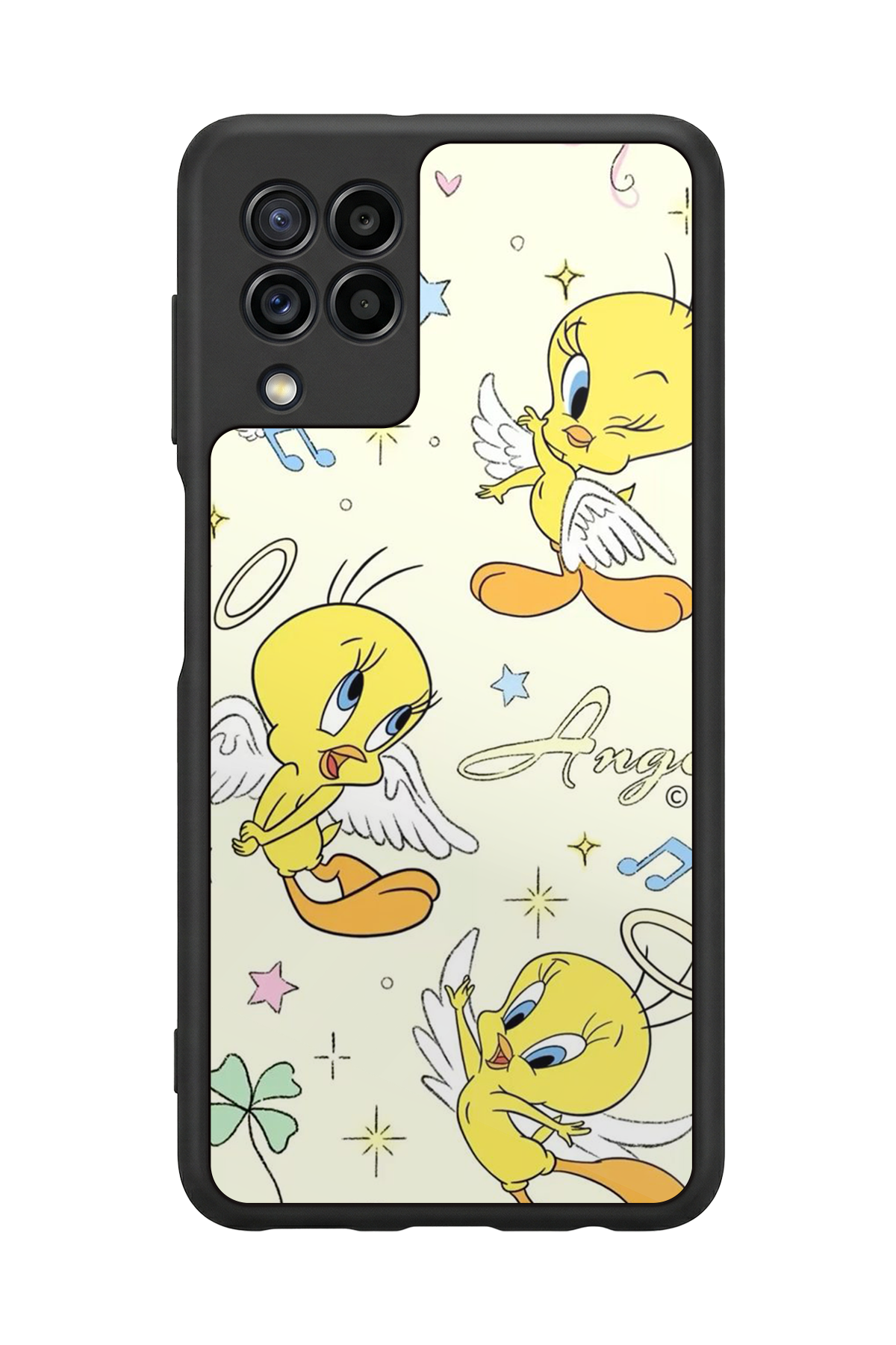 Samsung Galaxy M22 Uyumlu Tweety Tasarımlı Glossy Premium Kılıf