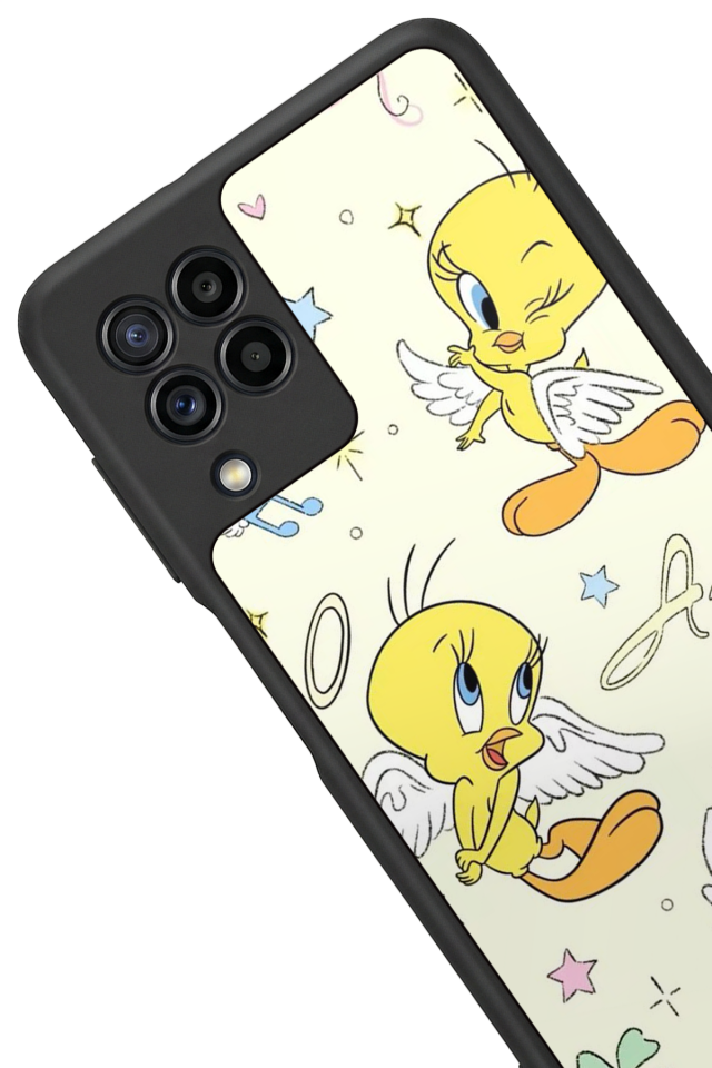 Samsung Galaxy M22 Uyumlu Tweety Tasarımlı Glossy Premium Kılıf
