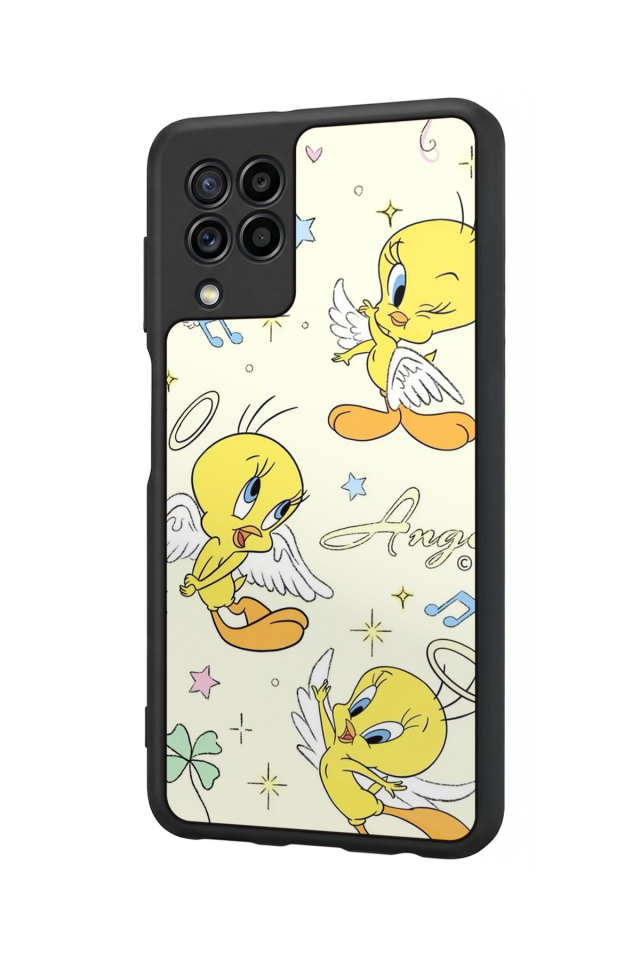 Samsung Galaxy M22 Uyumlu Tweety Tasarımlı Glossy Premium Kılıf