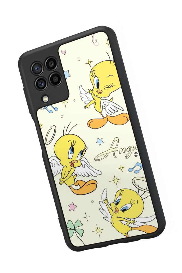 Samsung Galaxy M22 Uyumlu Tweety Tasarımlı Glossy Premium Kılıf