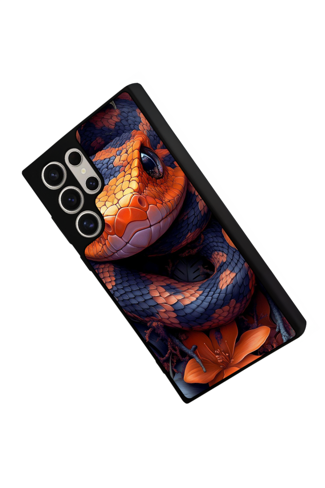 Samsung Galaxy S22 Ultra Uyumlu Yılan Tasarımlı Glossy Premium Kılıf