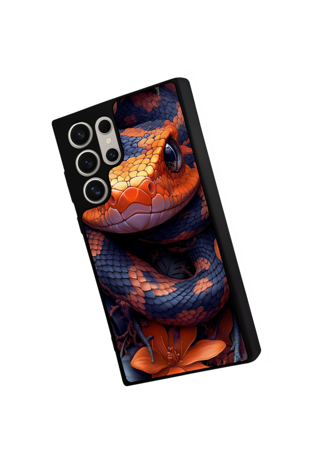 Samsung Galaxy S22 Ultra Uyumlu Yılan Tasarımlı Glossy Premium Kılıf