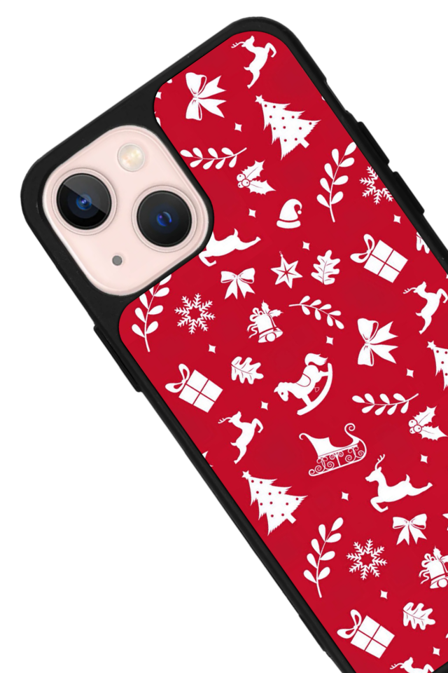 iPhone 13 Mini Uyumlu Yilbasi Christmas Tasarımlı Glossy Premium Kılıf