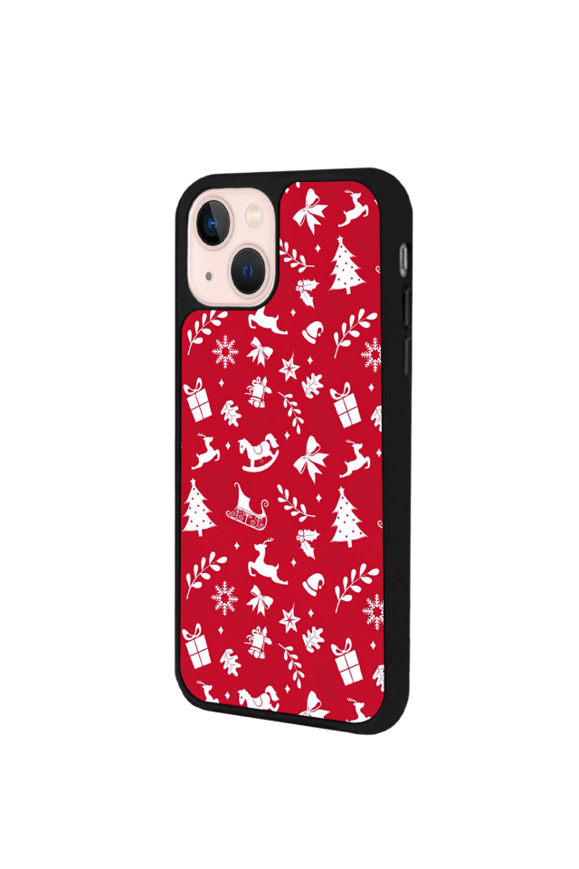 iPhone 13 Mini Uyumlu Yilbasi Christmas Tasarımlı Glossy Premium Kılıf
