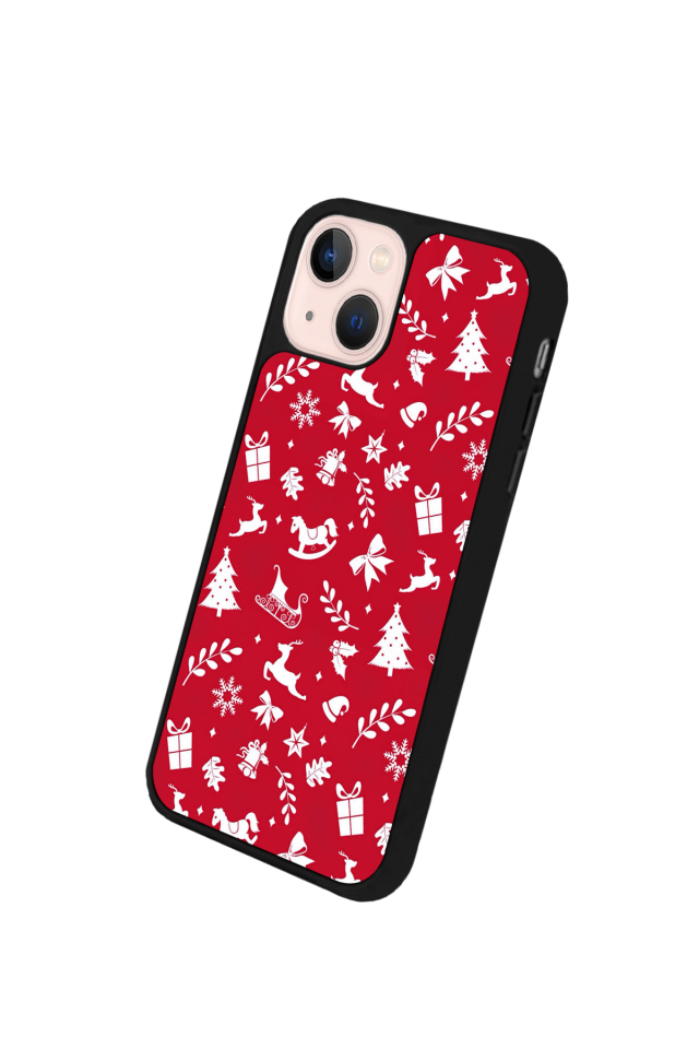 iPhone 13 Mini Uyumlu Yilbasi Christmas Tasarımlı Glossy Premium Kılıf