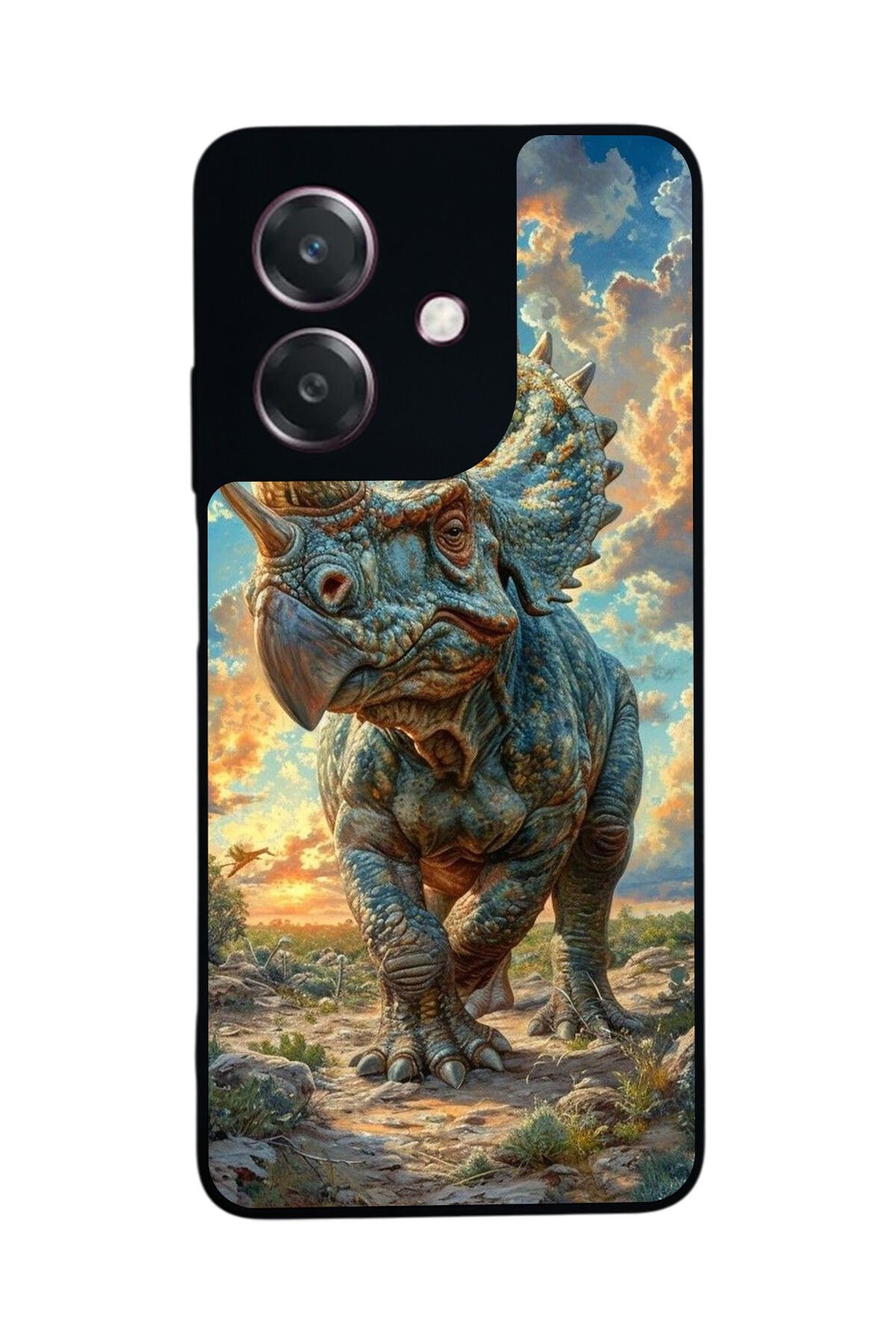 Oppo A3 5G Uyumlu Dinazor Tasarımlı Glossy Premium Kılıf