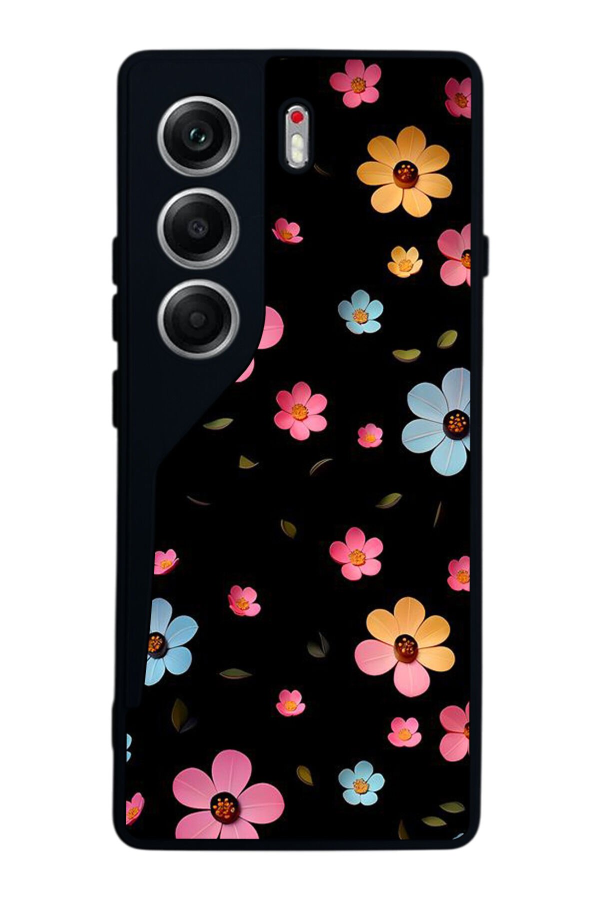 Tecno Camon 40 Uyumlu Cicek Tasarımlı Glossy Premium Kılıf