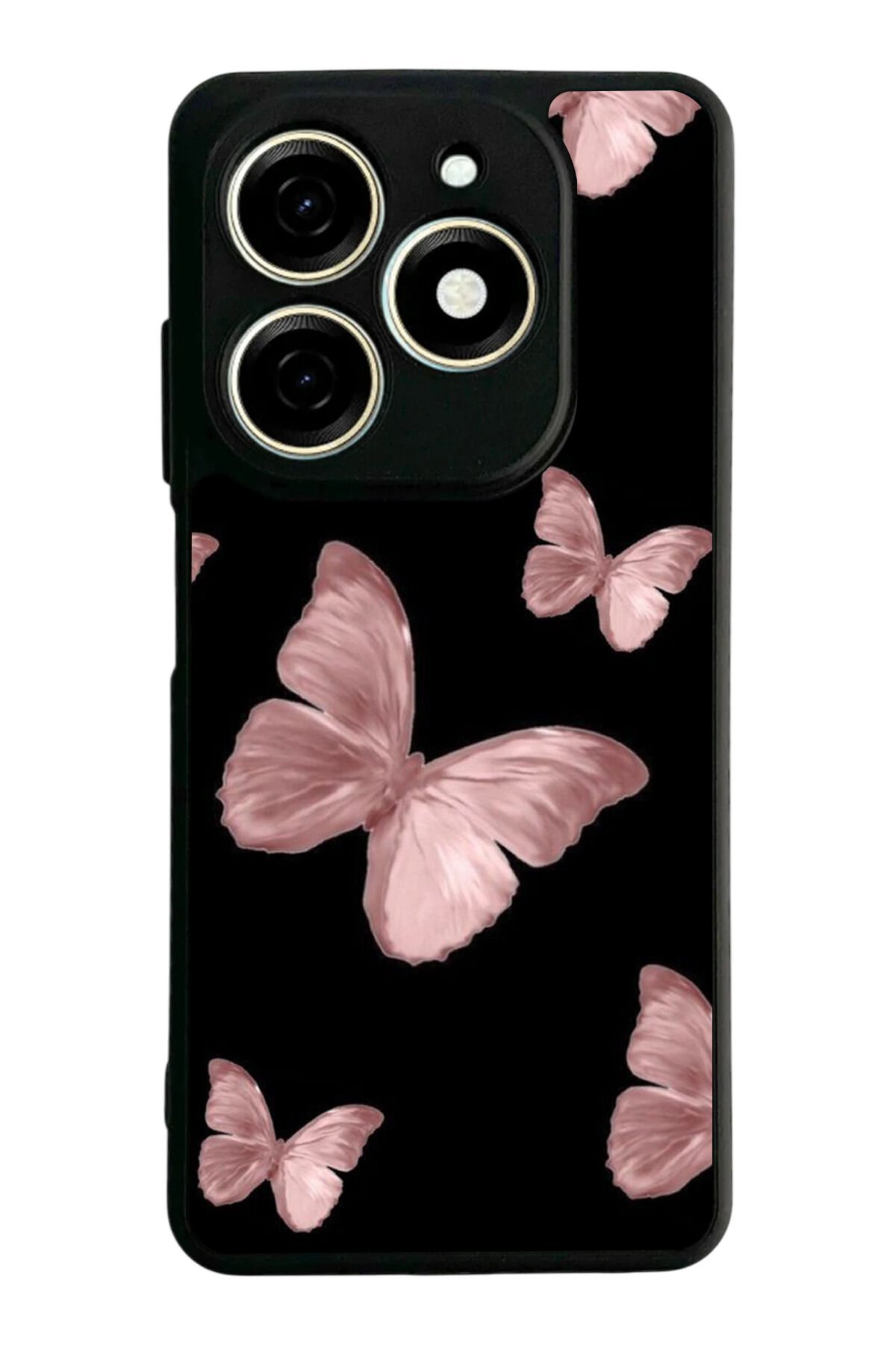 Tecno Spark 20/20C Uyumlu Kelebek Tasarımlı Glossy Premium Kılıf