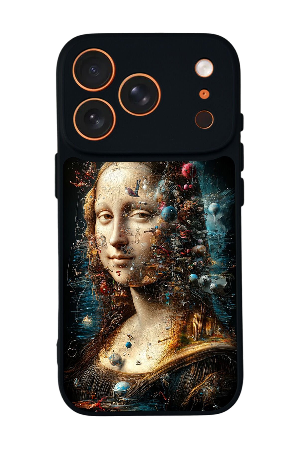 iPhone 17 Pro Max Uyumlu Monalisa Tasarımlı Glossy Premium Kılıf