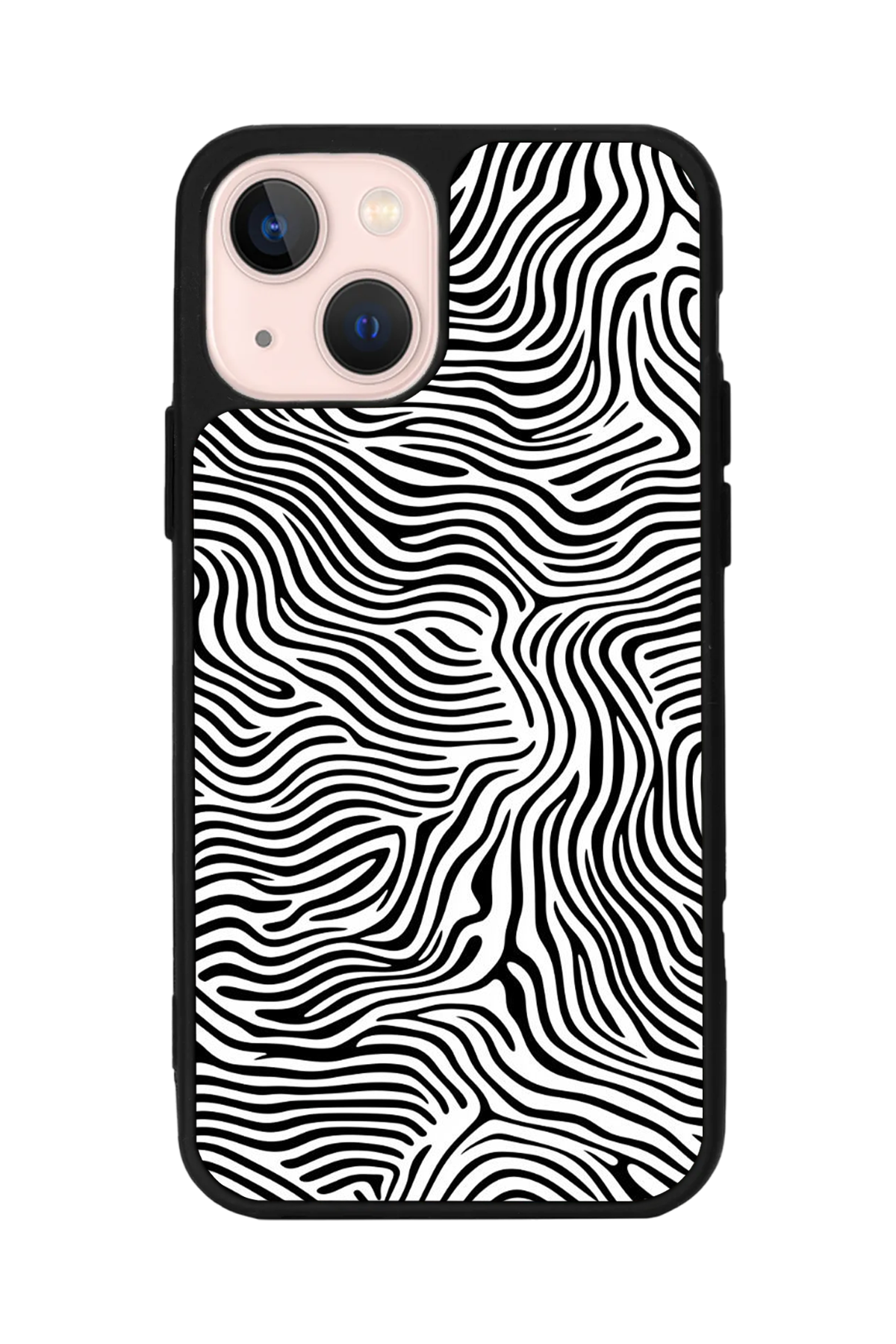 iPhone 15 Uyumlu Çizgi Sanatı Tasarımlı Glossy Premium Kılıf