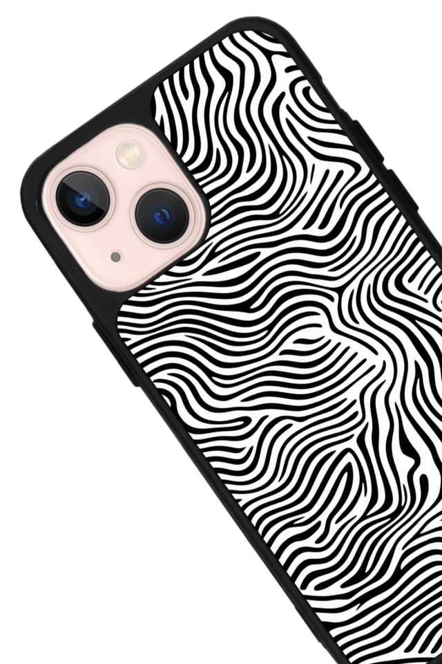 iPhone 15 Uyumlu Çizgi Sanatı Tasarımlı Glossy Premium Kılıf