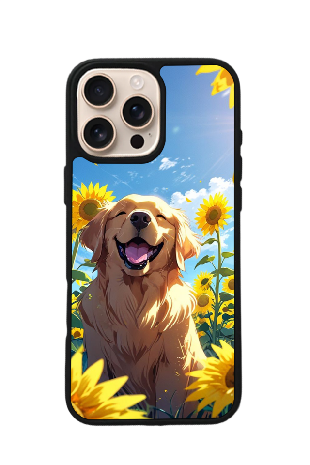 iPhone 16 Pro Uyumlu Golden Kopek Tasarımlı Glossy Premium Kılıf