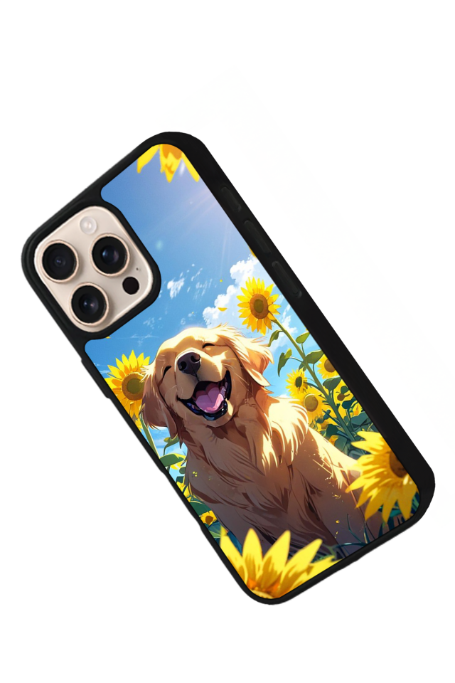 iPhone 16 Pro Uyumlu Golden Kopek Tasarımlı Glossy Premium Kılıf