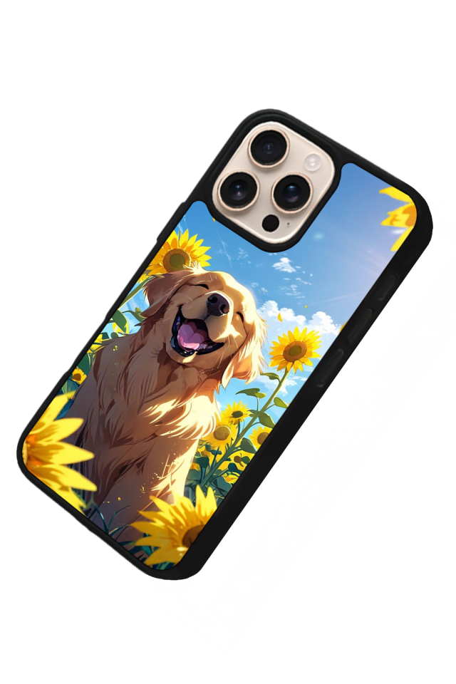 iPhone 16 Pro Uyumlu Golden Kopek Tasarımlı Glossy Premium Kılıf