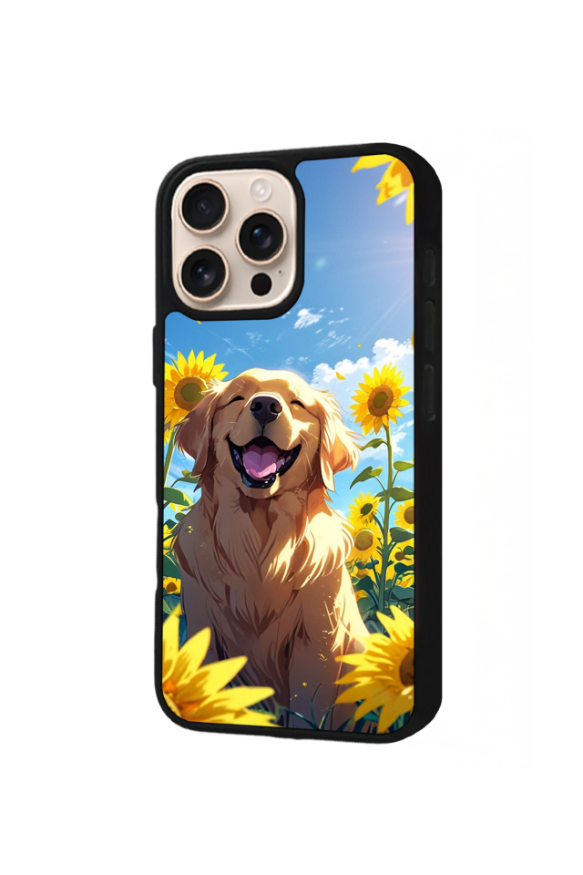 iPhone 16 Pro Uyumlu Golden Kopek Tasarımlı Glossy Premium Kılıf