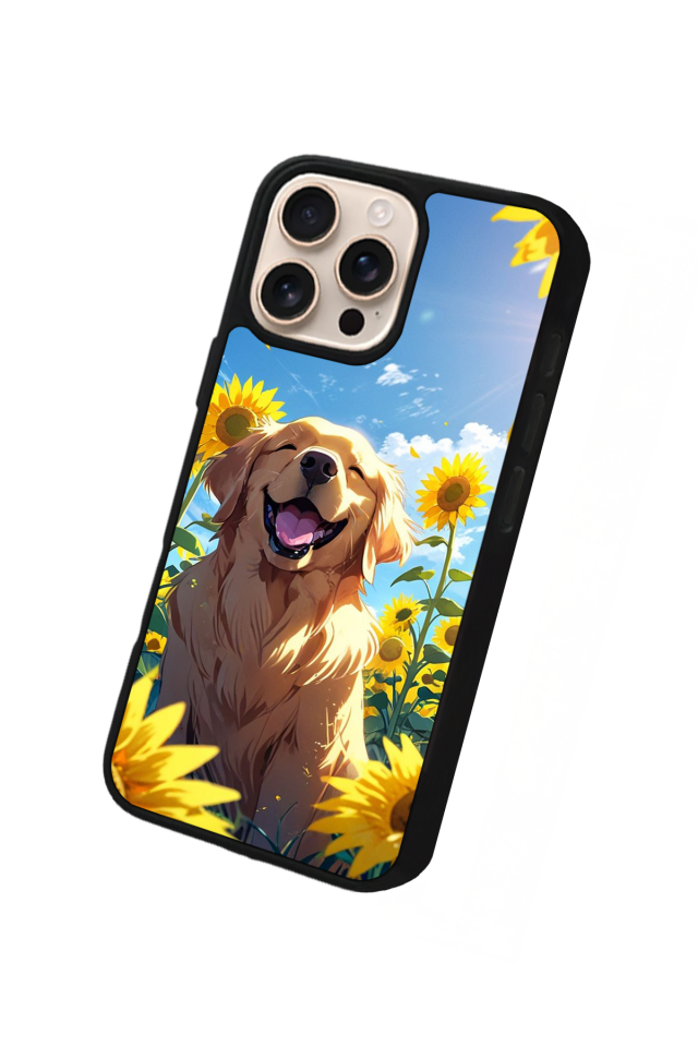iPhone 16 Pro Uyumlu Golden Kopek Tasarımlı Glossy Premium Kılıf