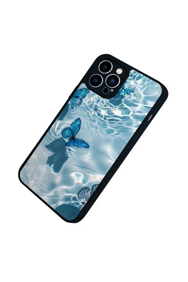 iPhone 12 Pro Max Uyumlu Kelebek Tasarımlı Glossy Premium Kılıf