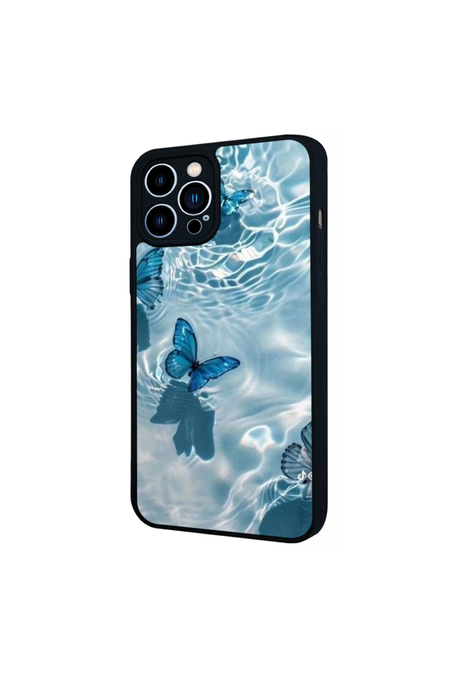 iPhone 12 Pro Max Uyumlu Kelebek Tasarımlı Glossy Premium Kılıf
