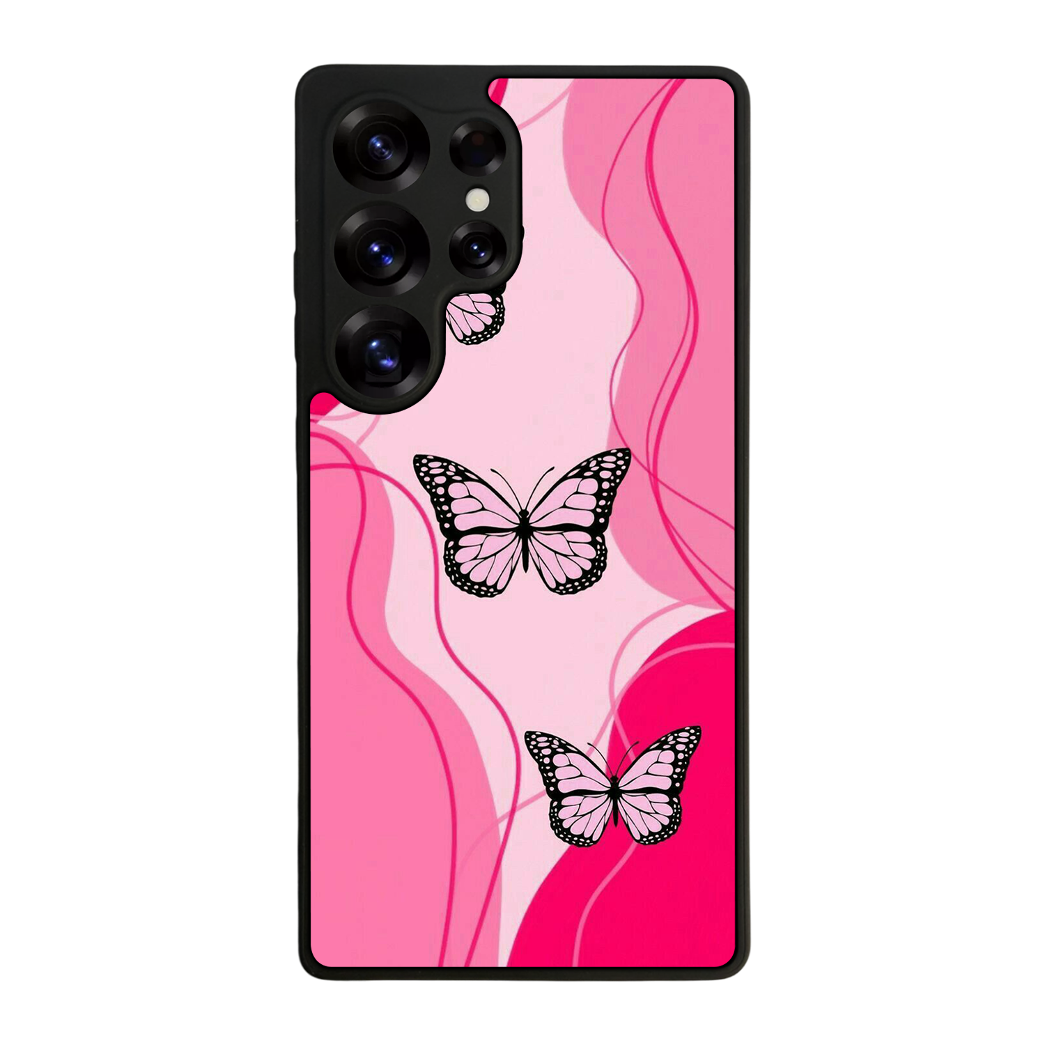 Samsung Galaxy S25 Ultra Uyumlu Kelebek Tasarımlı Glossy Premium Kılıf