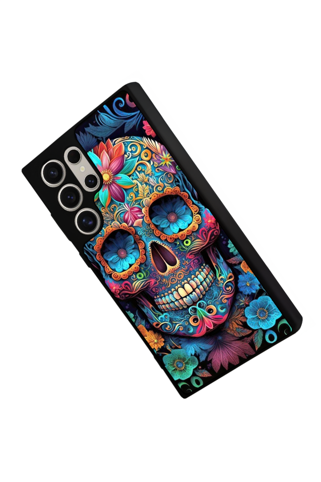 Samsung Galaxy S24 Ultra Uyumlu KuruKafa Tasarımlı Glossy Premium Kılıf