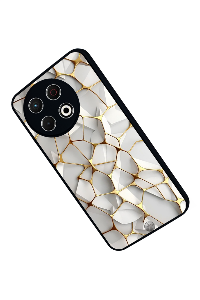 Tecno Spark 30 Pro Uyumlu Mermer Marble Tasarımlı Glossy Premium Kılıf