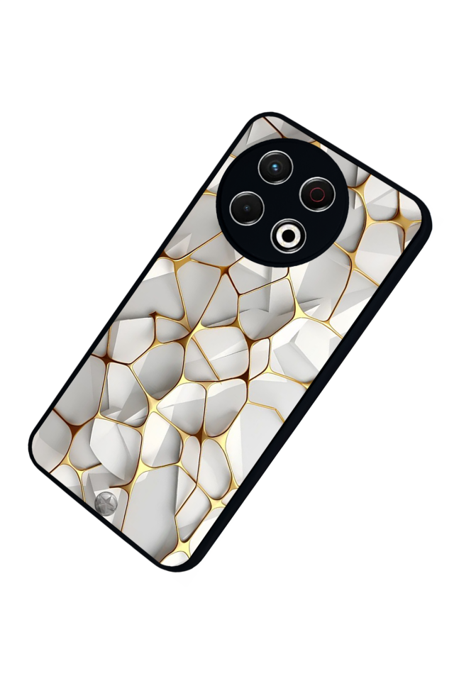 Tecno Spark 30 Pro Uyumlu Mermer Marble Tasarımlı Glossy Premium Kılıf