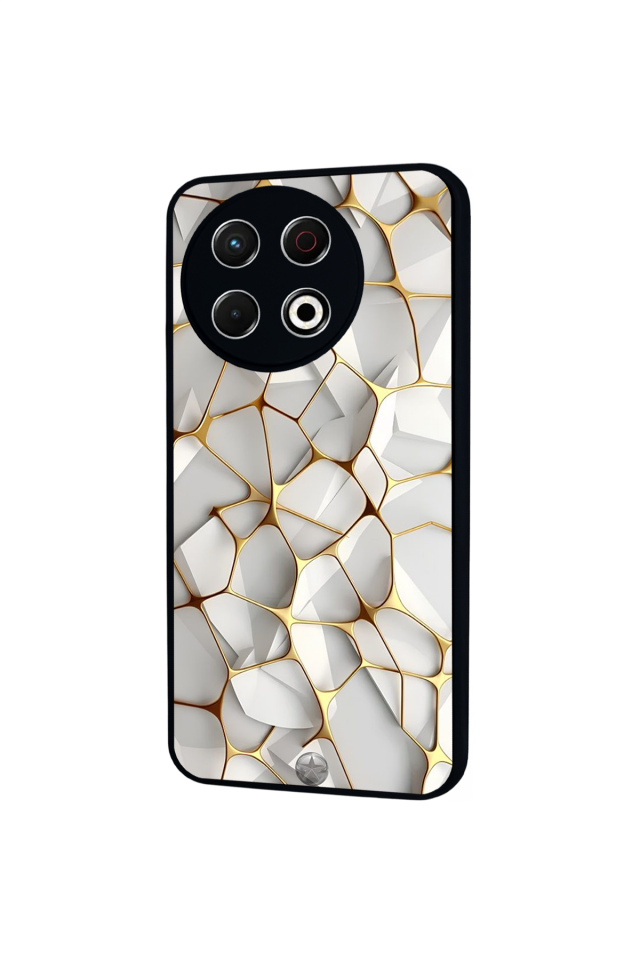 Tecno Spark 30 Pro Uyumlu Mermer Marble Tasarımlı Glossy Premium Kılıf