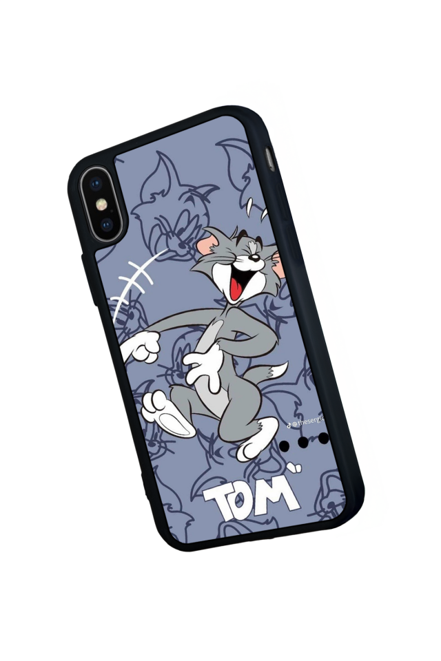 iPhone X/ XS Uyumlu Tom And Jerry Tasarımlı Glossy Premium Kılıf