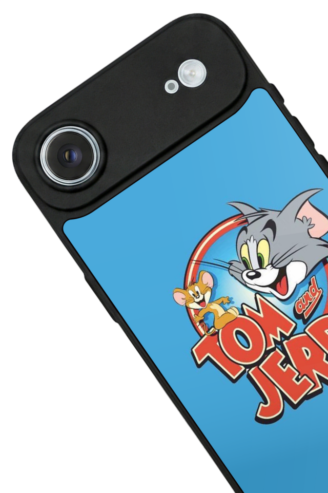 iPhone 17 Air Uyumlu Tom And Jerry Tasarımlı Glossy Premium Kılıf