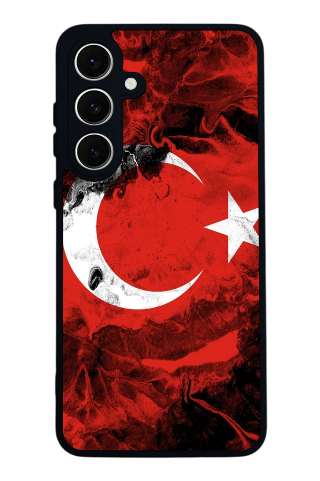 Samsung Galaxy S24 FE Uyumlu Türk Bayragi Tasarımlı Glossy Premium Kılıf