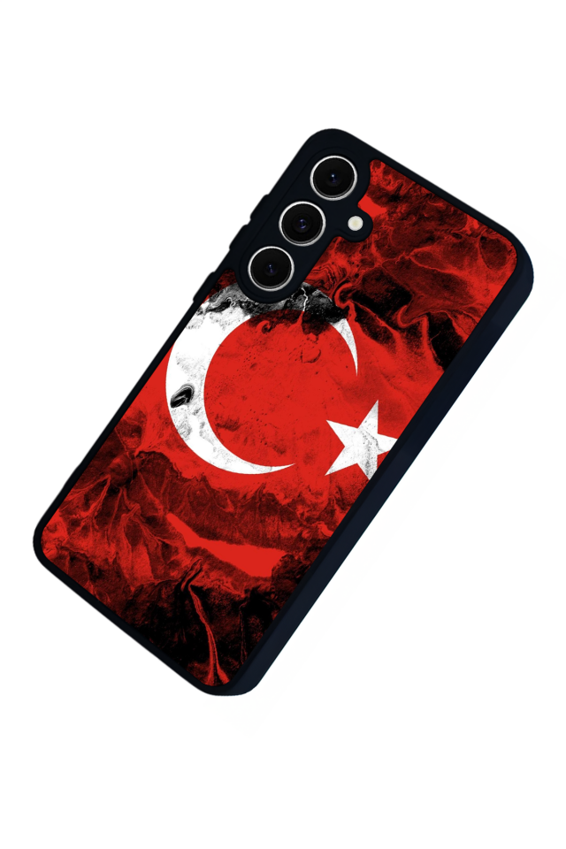 Samsung Galaxy S24 FE Uyumlu Türk Bayragi Tasarımlı Glossy Premium Kılıf