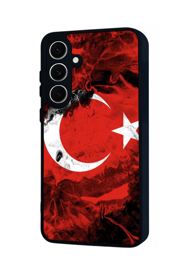 Samsung Galaxy S24 FE Uyumlu Türk Bayragi Tasarımlı Glossy Premium Kılıf