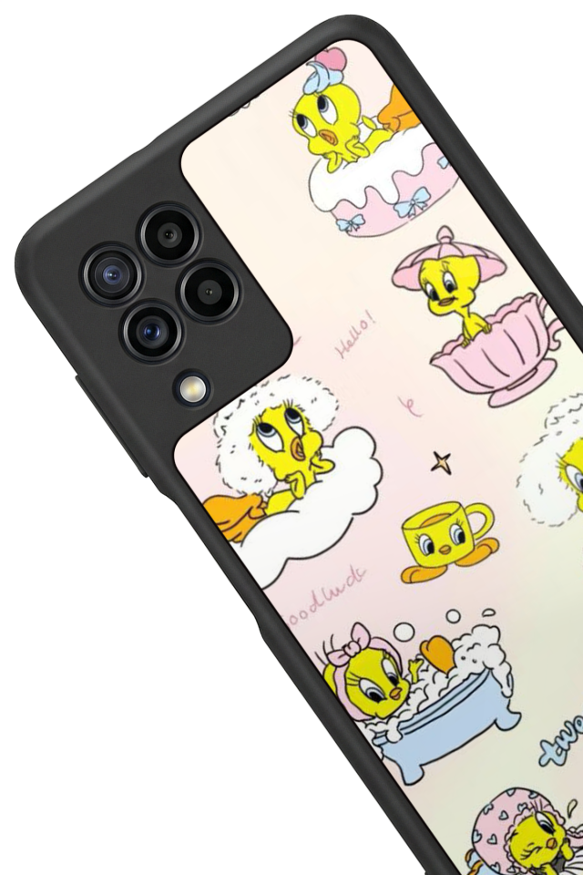 Samsung Galaxy M22 Uyumlu Tweety Tasarımlı Glossy Premium Kılıf