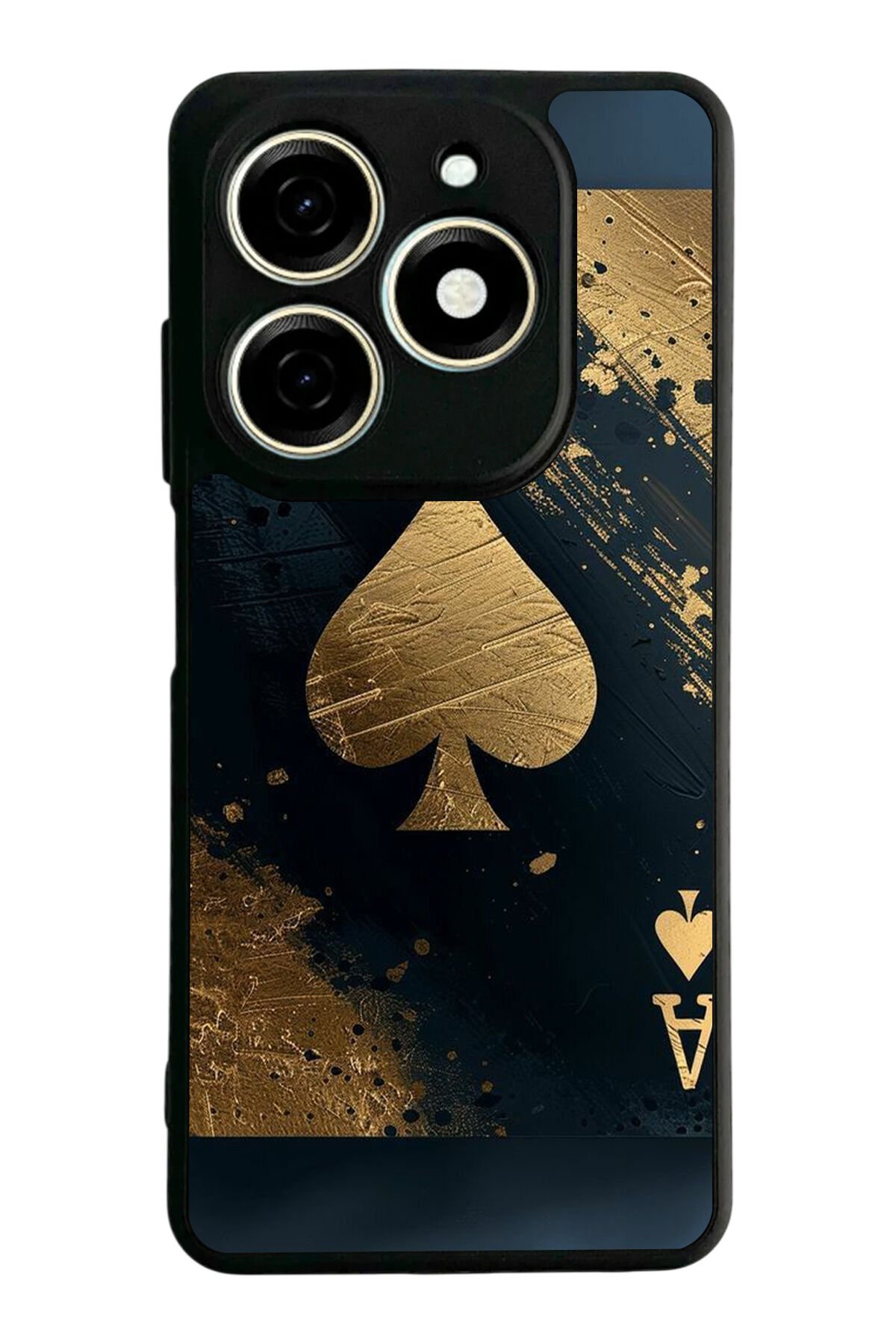 Tecno Spark 20/20C Uyumlu Kart Tasarımlı Glossy Premium Kılıf