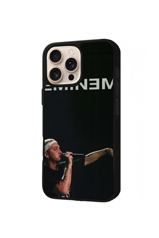 iPhone 16 Pro Max Uyumlu Eminem Tasarımlı Glossy Premium Kılıf