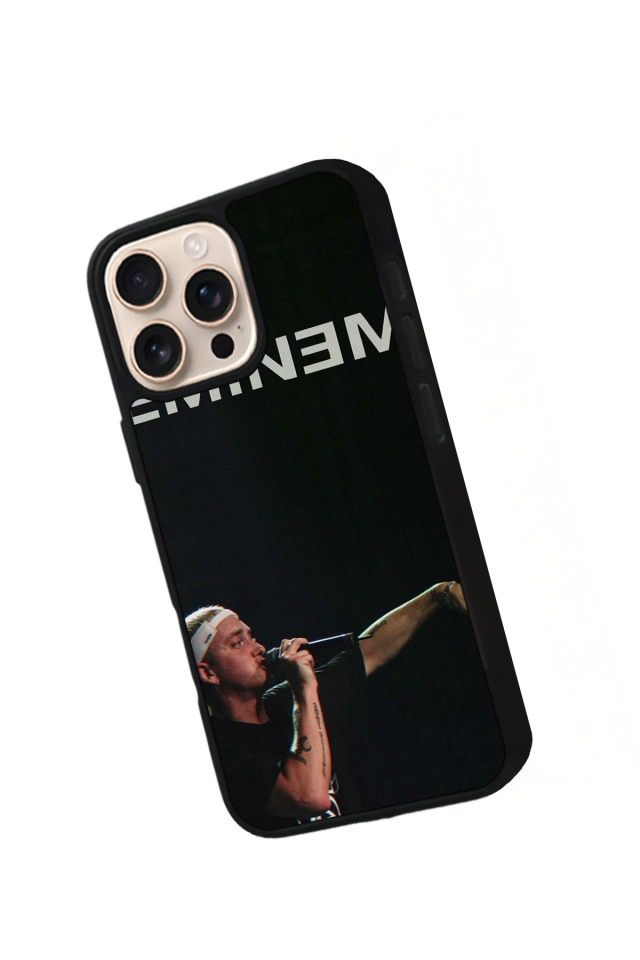 iPhone 16 Pro Max Uyumlu Eminem Tasarımlı Glossy Premium Kılıf