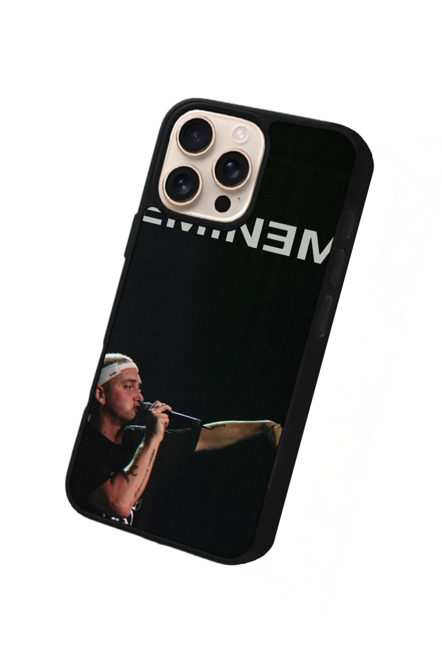 iPhone 16 Pro Max Uyumlu Eminem Tasarımlı Glossy Premium Kılıf