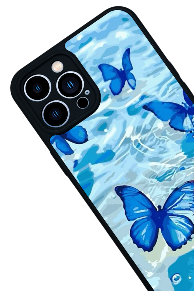 iPhone 12 Pro Max Uyumlu Kelebek Tasarımlı Glossy Premium Kılıf