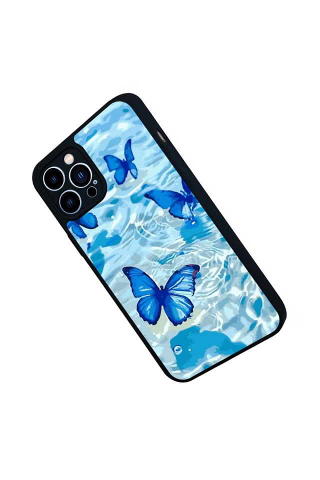 iPhone 12 Pro Max Uyumlu Kelebek Tasarımlı Glossy Premium Kılıf