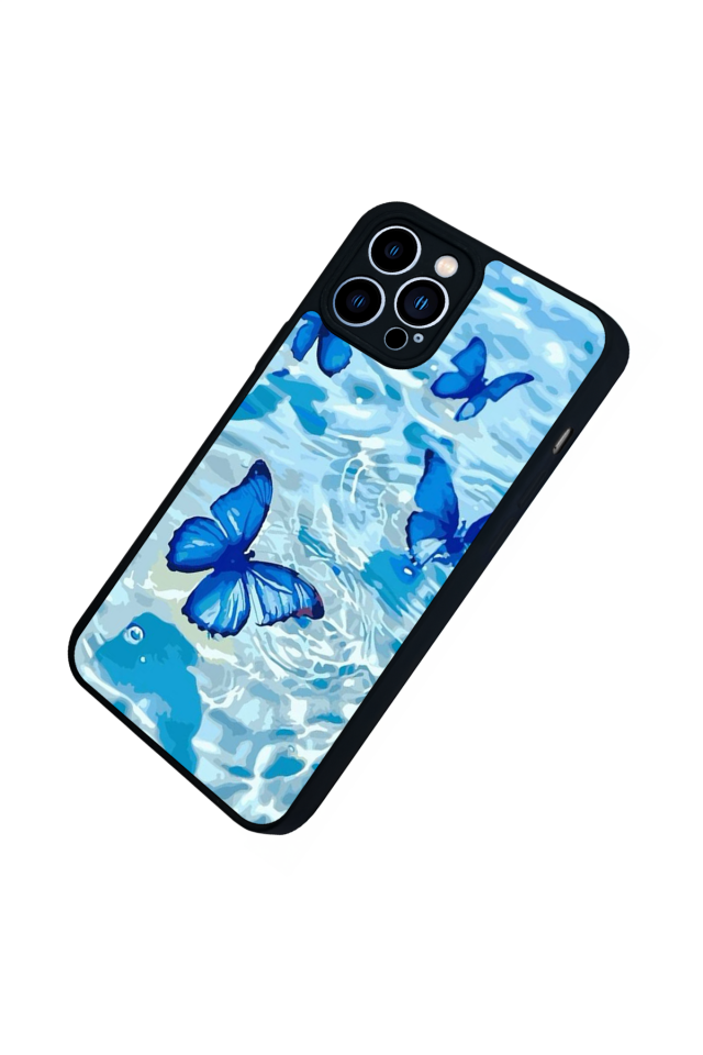 iPhone 12 Pro Max Uyumlu Kelebek Tasarımlı Glossy Premium Kılıf