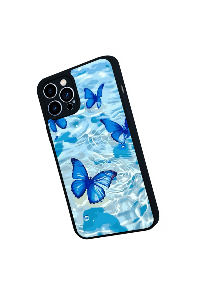iPhone 12 Pro Max Uyumlu Kelebek Tasarımlı Glossy Premium Kılıf