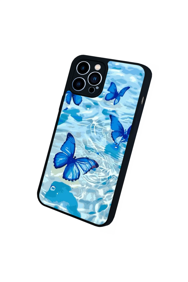 iPhone 12 Pro Max Uyumlu Kelebek Tasarımlı Glossy Premium Kılıf