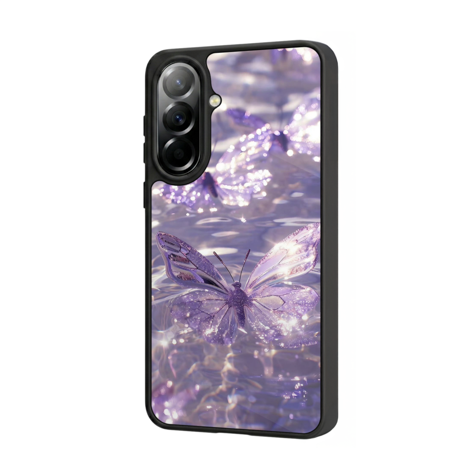Samsung Galaxy A57 Uyumlu Kelebek Tasarımlı Glossy Premium Kılıf