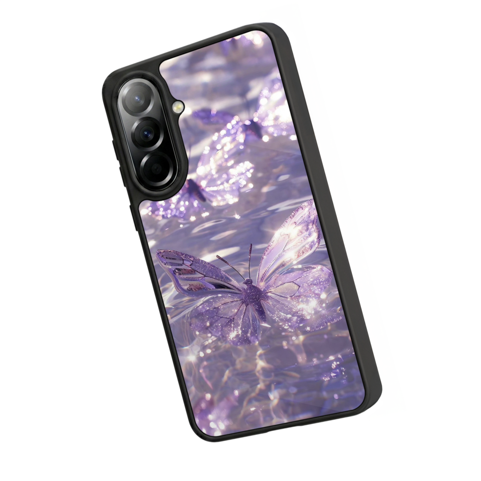 Samsung Galaxy A57 Uyumlu Kelebek Tasarımlı Glossy Premium Kılıf