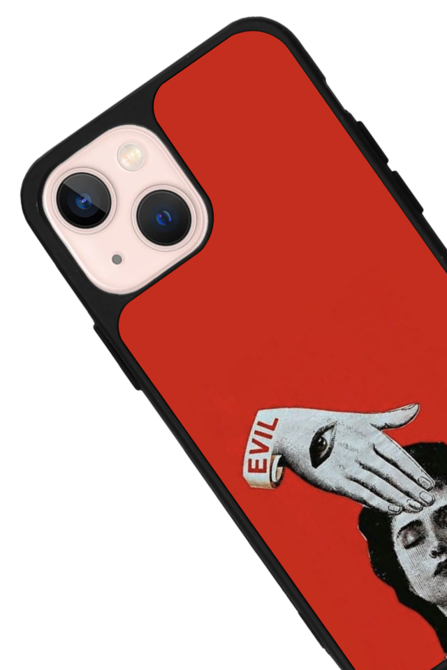 iPhone 13/14 Uyumlu Kirmizi Tasarımlı Glossy Premium Kılıf