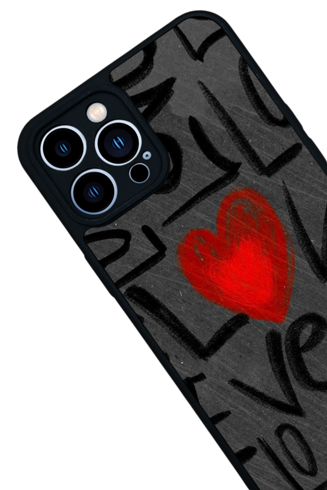 iPhone 13 Pro Max Uyumlu Love Tasarımlı Glossy Premium Kılıf