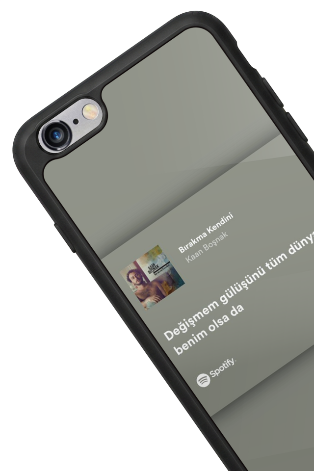 iPhone 6s Plus Uyumlu Sarki Sozleri Tasarımlı Glossy Premium Kılıf