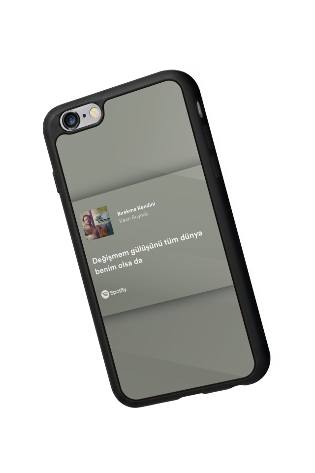 iPhone 6s Plus Uyumlu Sarki Sozleri Tasarımlı Glossy Premium Kılıf