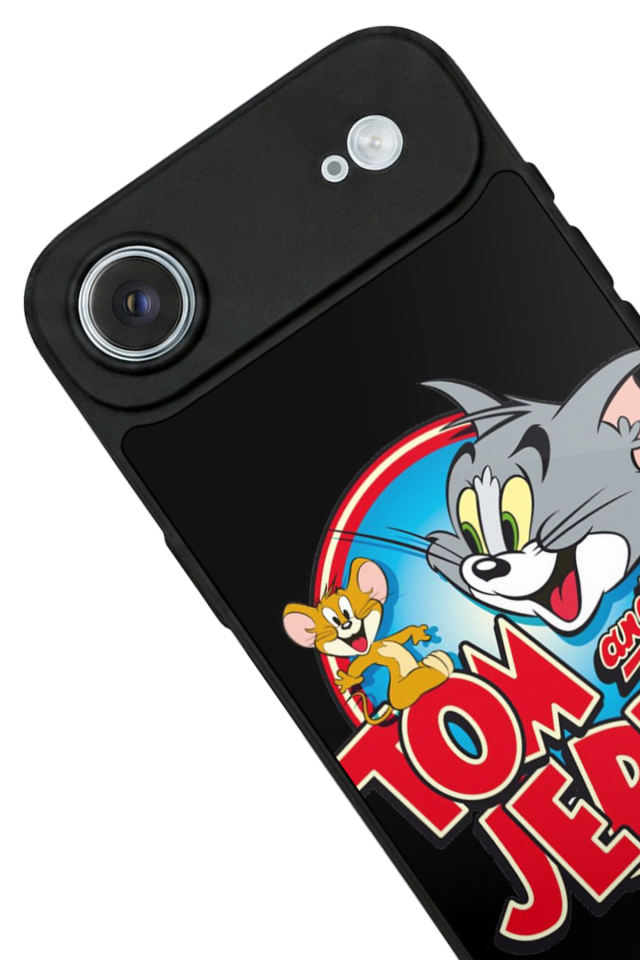 iPhone 17 Air Uyumlu Tom And Jerry Tasarımlı Glossy Premium Kılıf