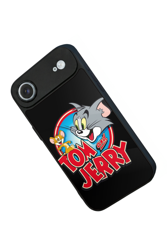 iPhone 17 Air Uyumlu Tom And Jerry Tasarımlı Glossy Premium Kılıf